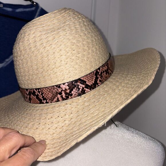 BCBGMaxAzria NWT Women's Snakeskin Band Adjustable Hat Size OS Cowgirl - Picture 5 of 8